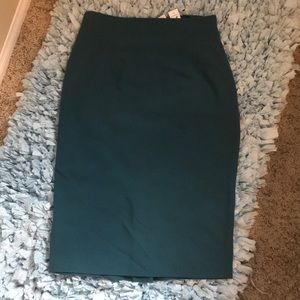 Hunter Green pencil skirt